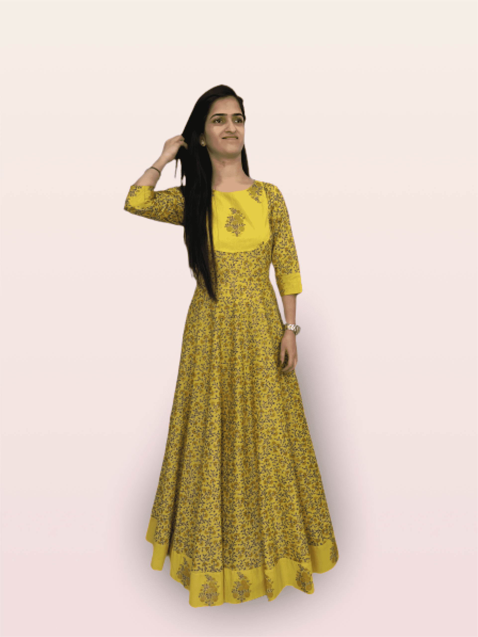 Farah Yoke Dress | Frock fashion, Kalamkari dresses, Dress indian style